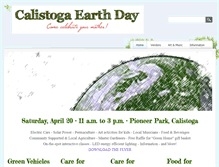 Tablet Screenshot of calistogaearthday.org